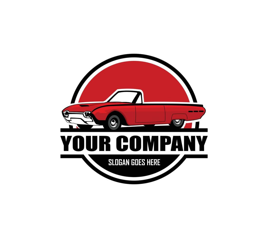 A template of classic or vintage or retro car logo design. vintage style vector