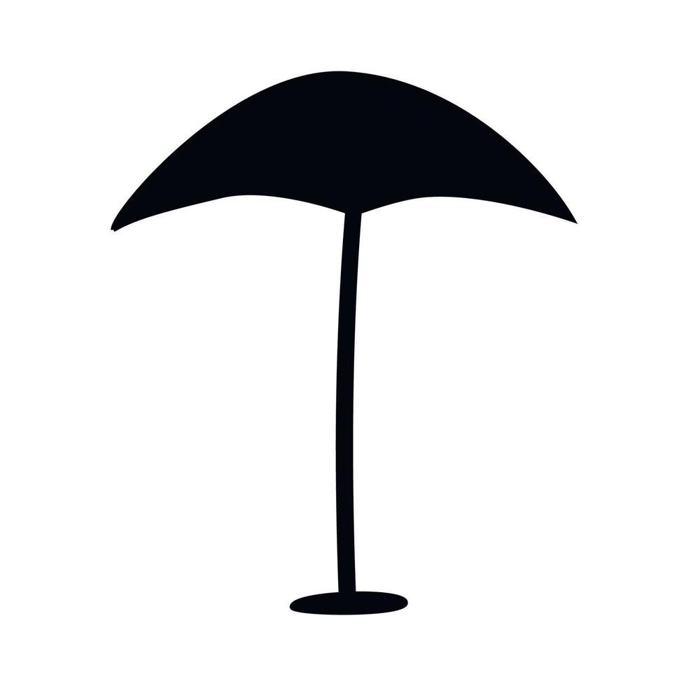 Vector hand drawn flat silhouette illustration