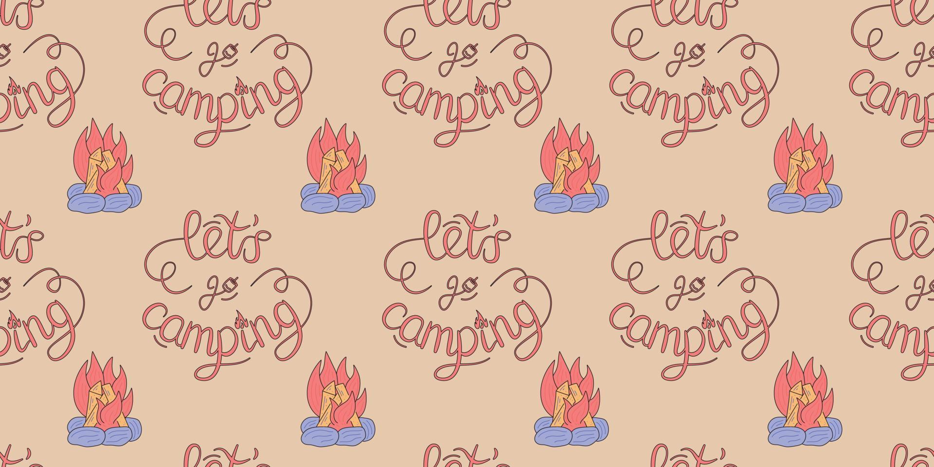 Vector flat hand drawn seamless pattern