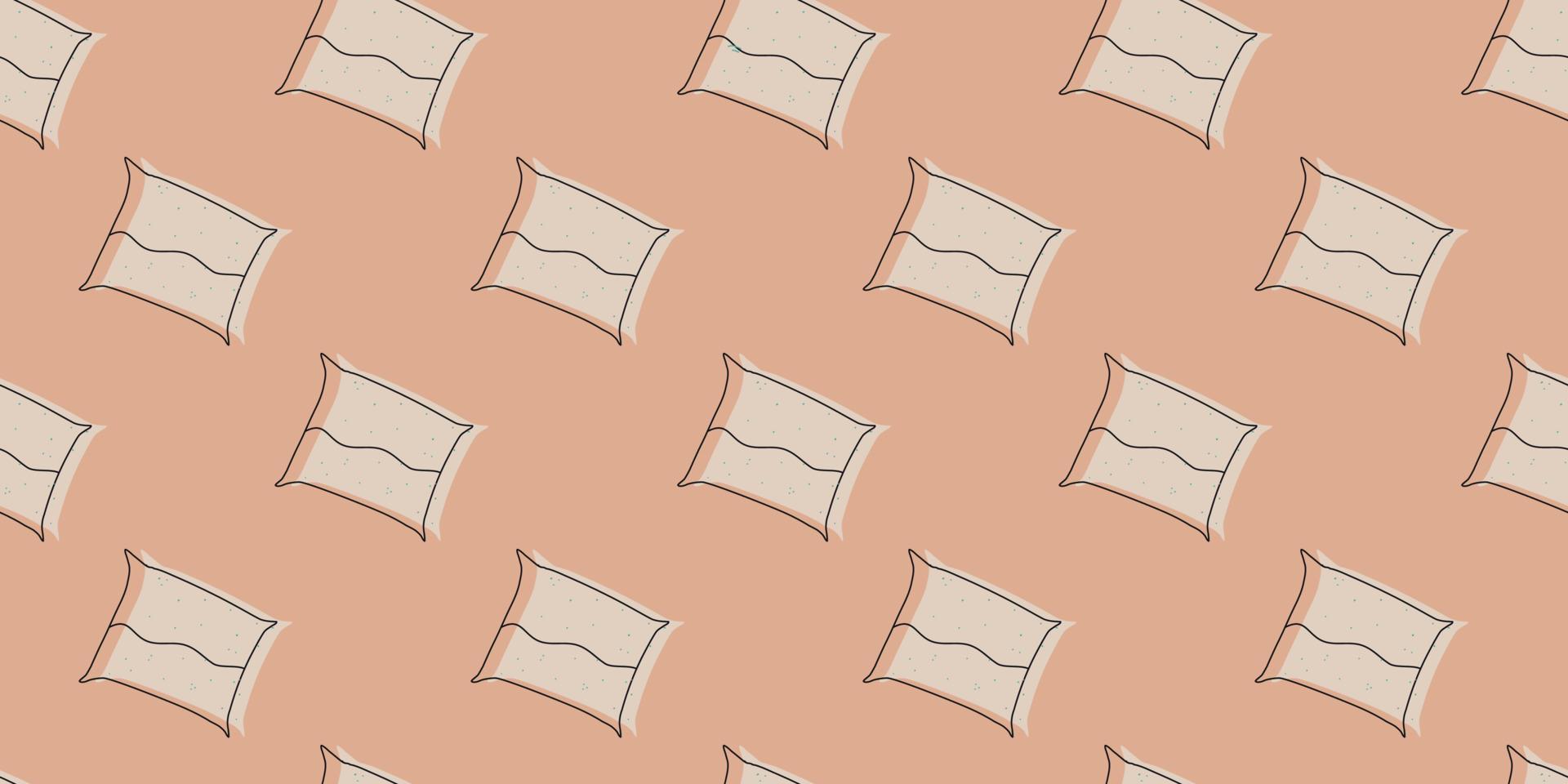 Vector flat hand drawn seamless pattern