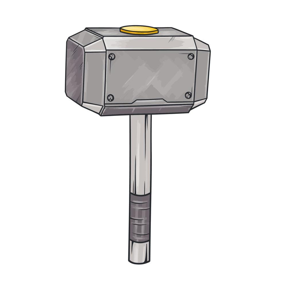 Mjolnir superhero hammer vector illustration