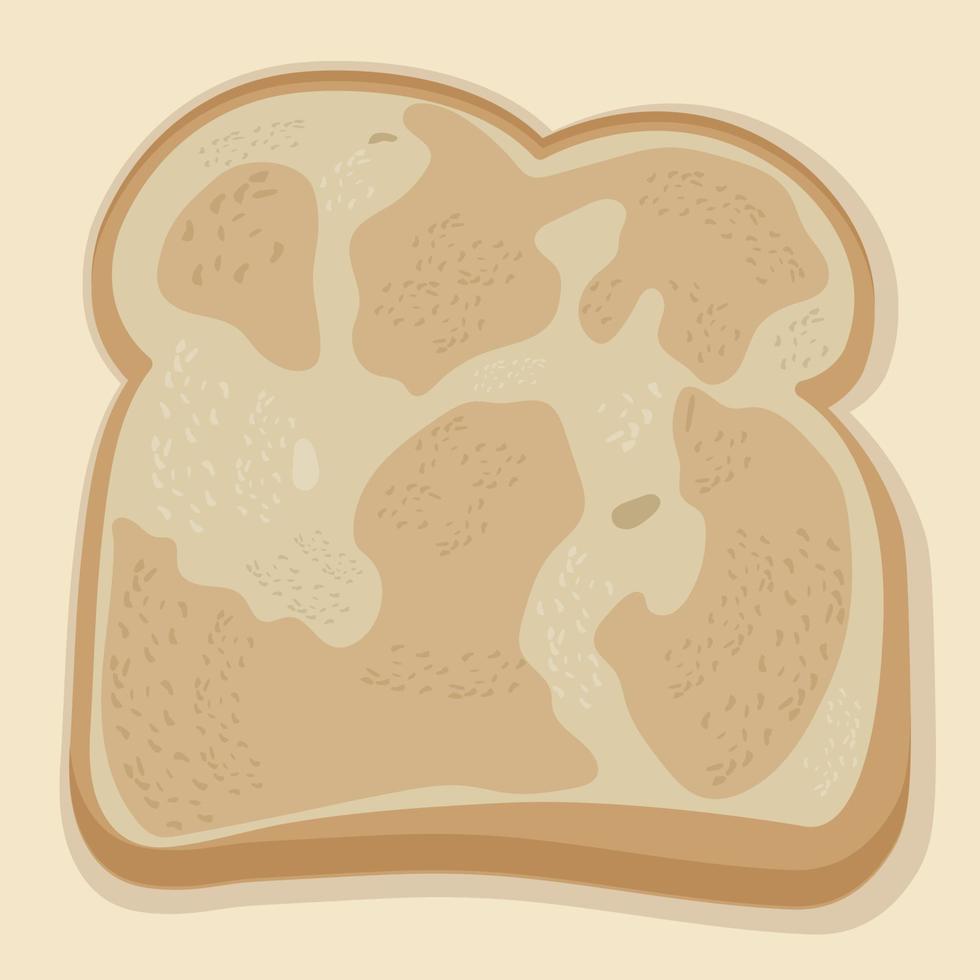 molde de pan con champiñones sobre fondo plano vector