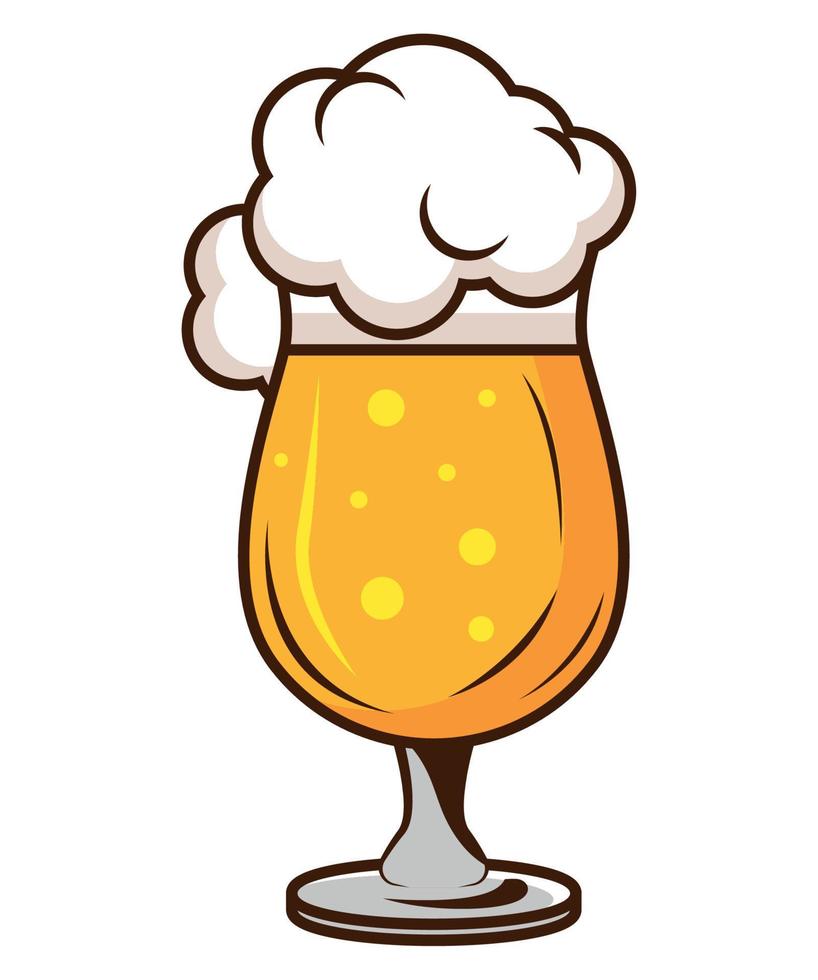 cold beer cup drink vector