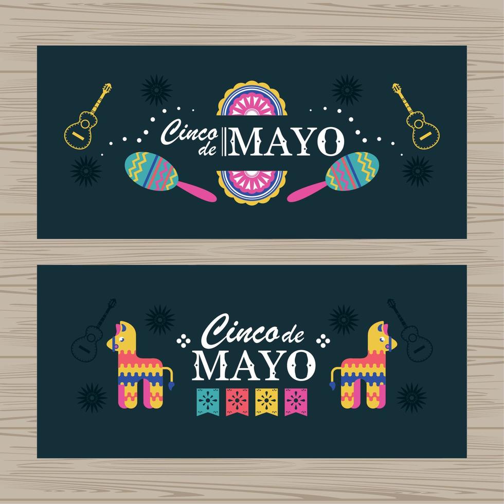 invitaciones cinco de mayo vector