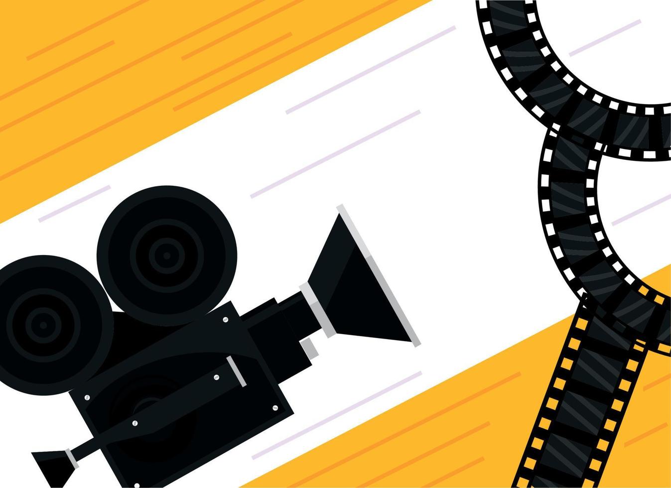 cinema poster with camera vector