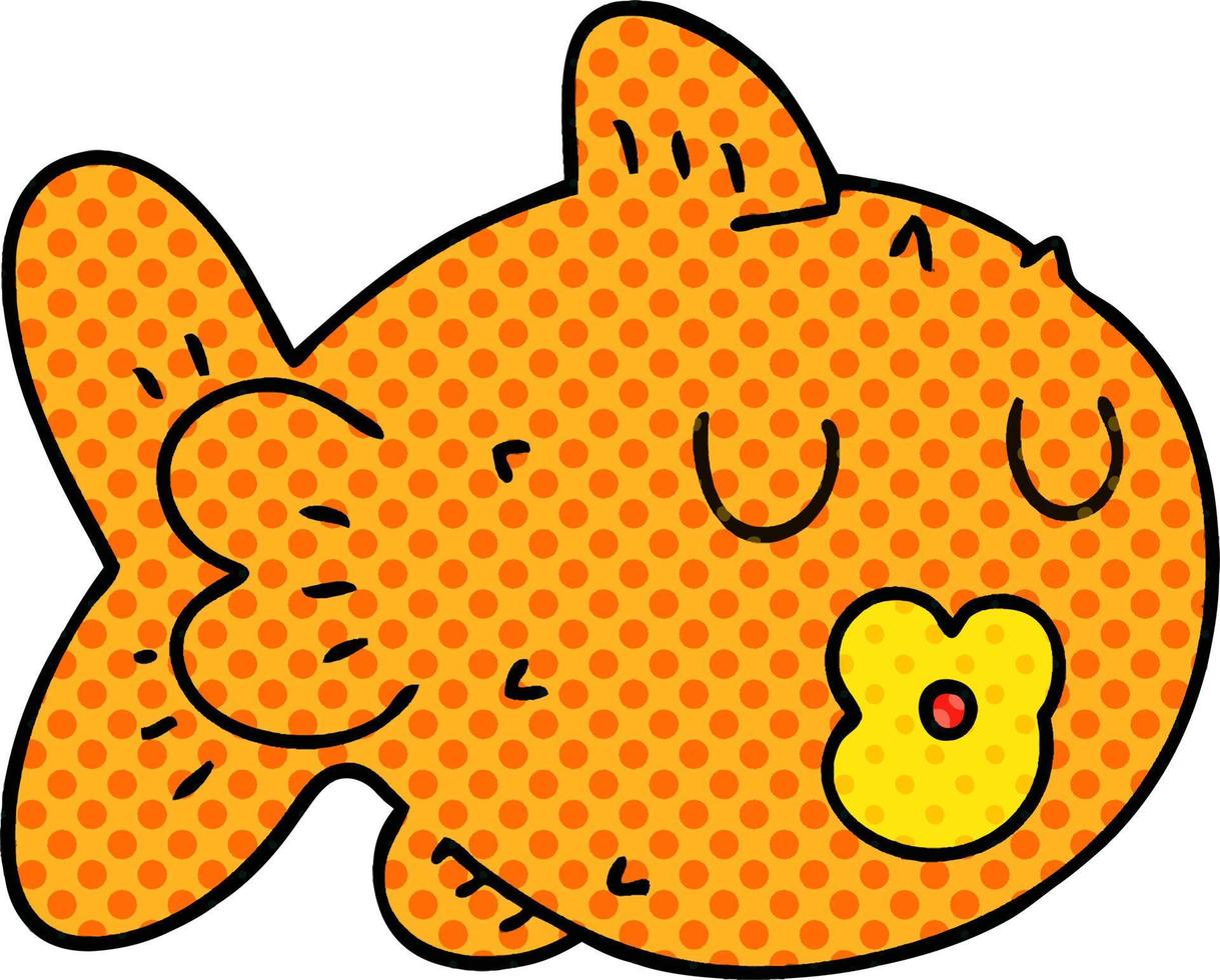 quirky comic book style cartoon fish vector