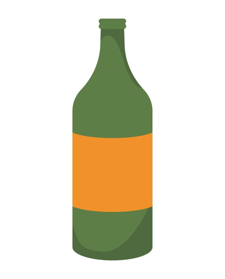 botella de cerveza verde vector