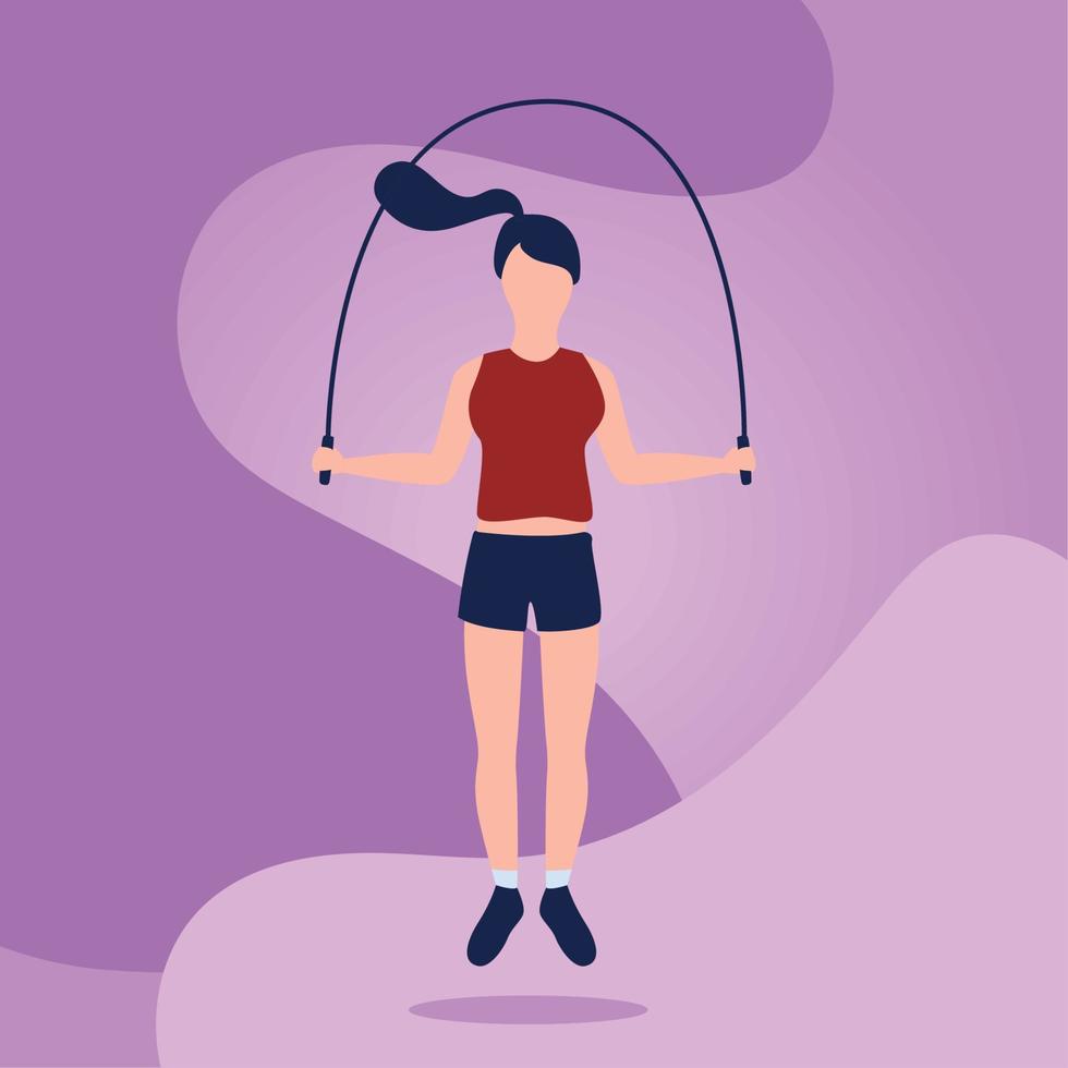 Woman jumping design vector