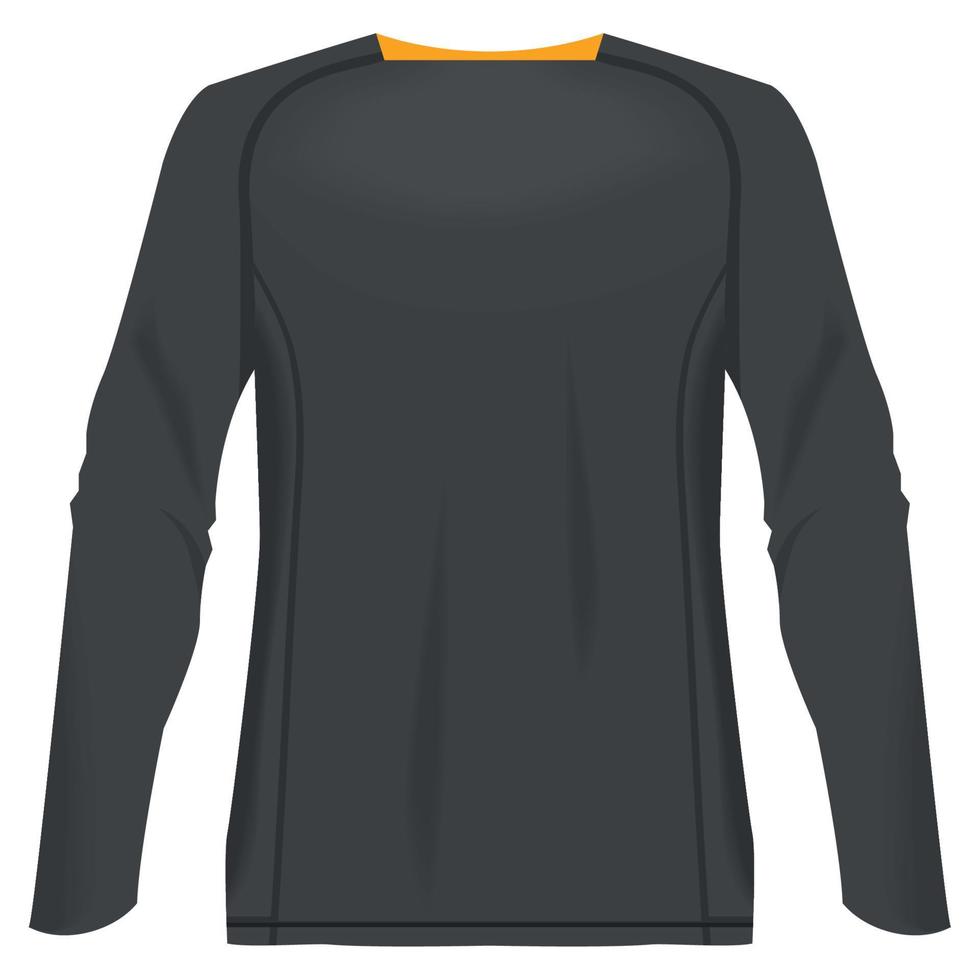 long sleeve jersey back vector