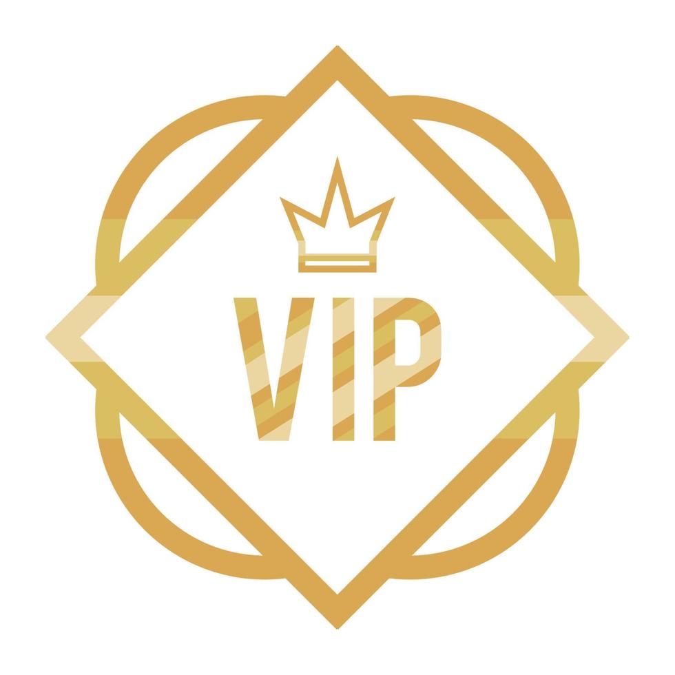 vip frame rhombus and crown vector