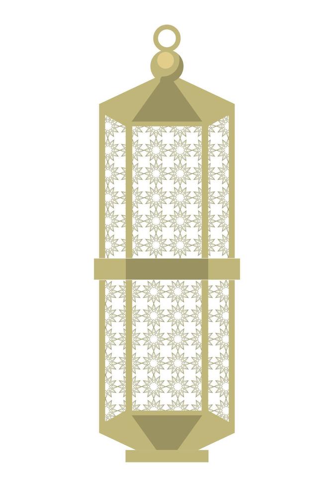 islamic golden lamp vector