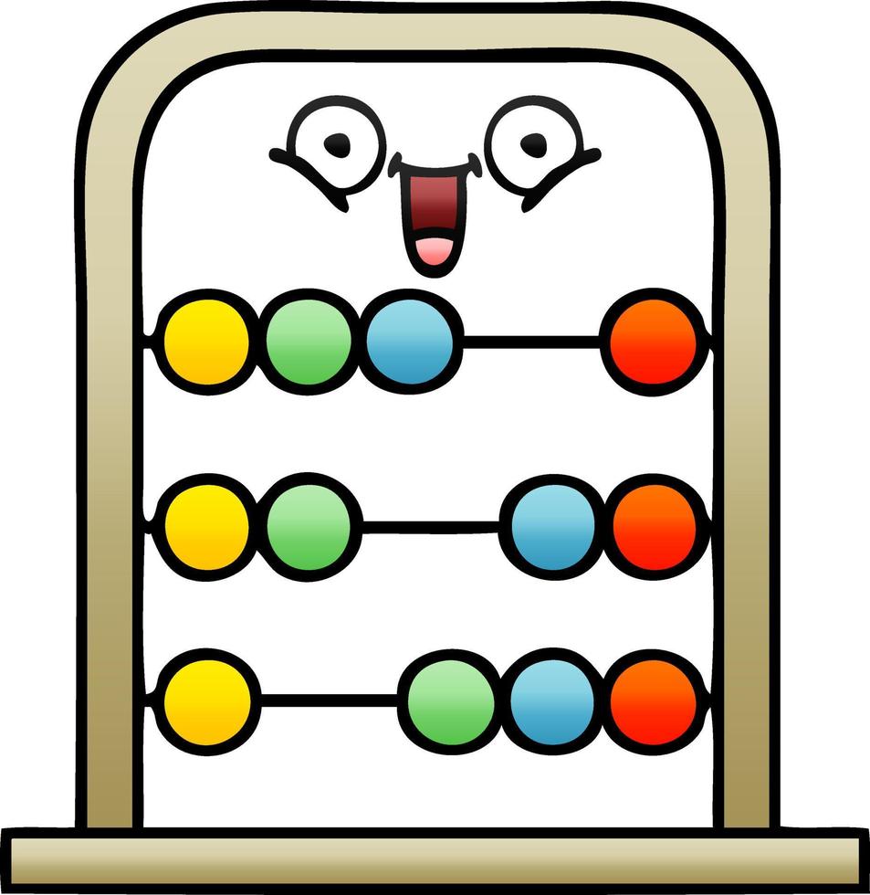 gradient shaded cartoon abacus vector