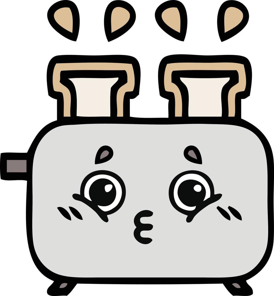 cute cartoon of a toaster vector