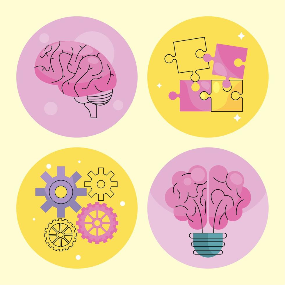 Creativity icon collection vector