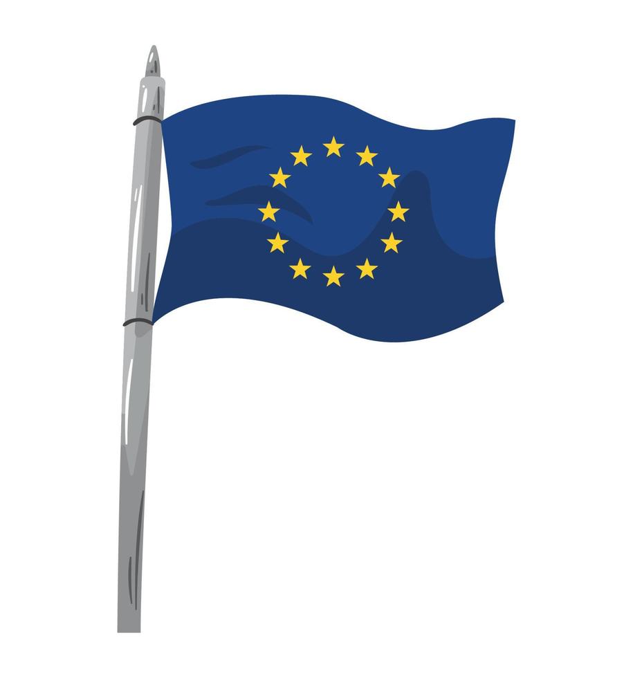 bandera de la unión europea vector