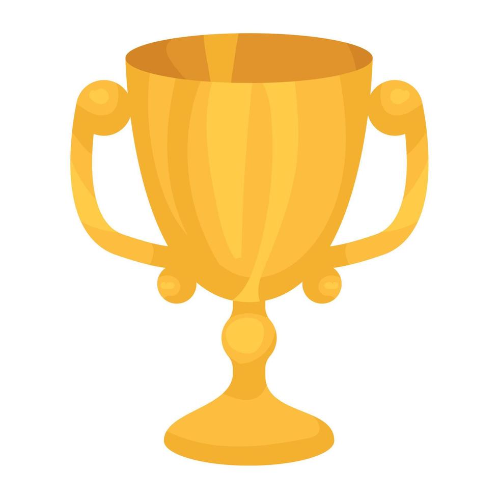 golden trophy cup award vector