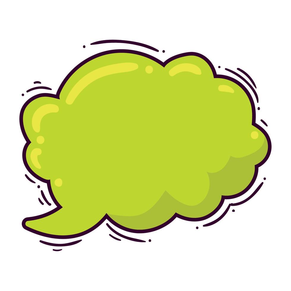 comic bubble color green vector