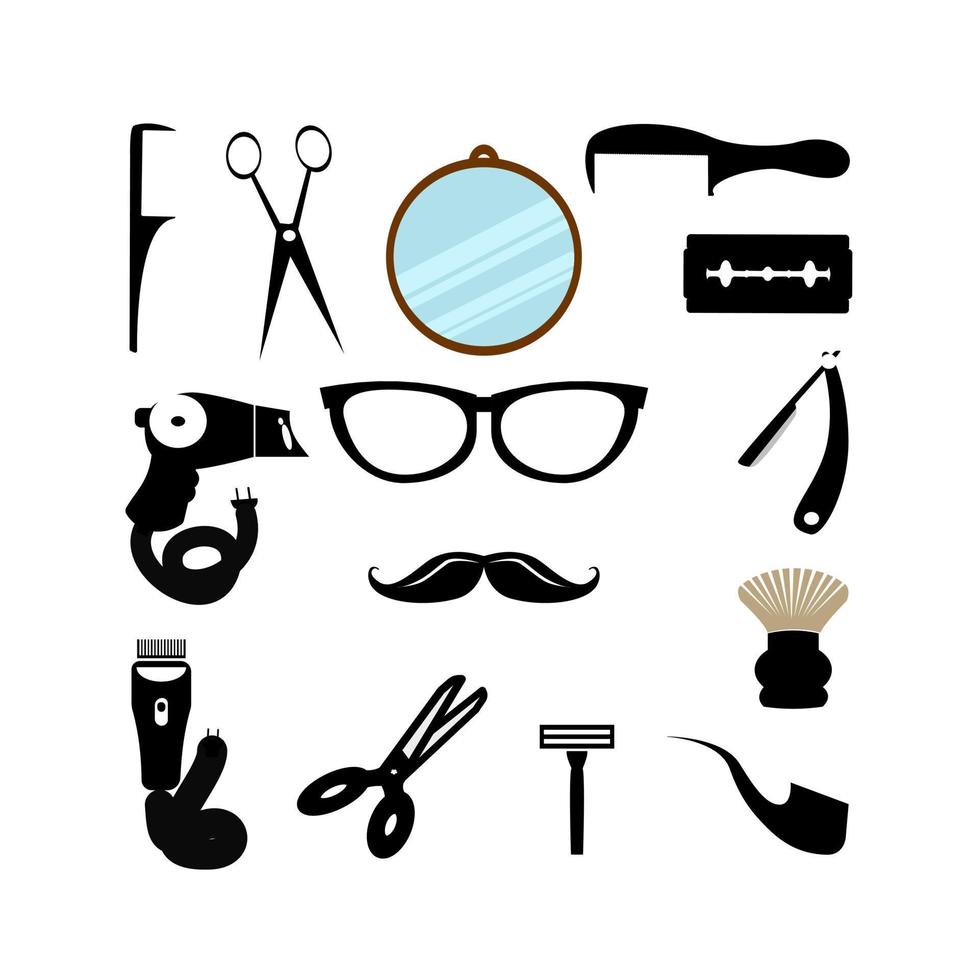 Haircut set  illustration vector