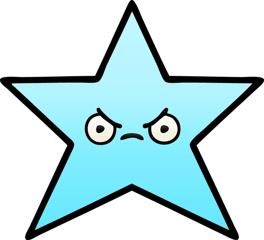 gradient shaded cartoon star fish vector