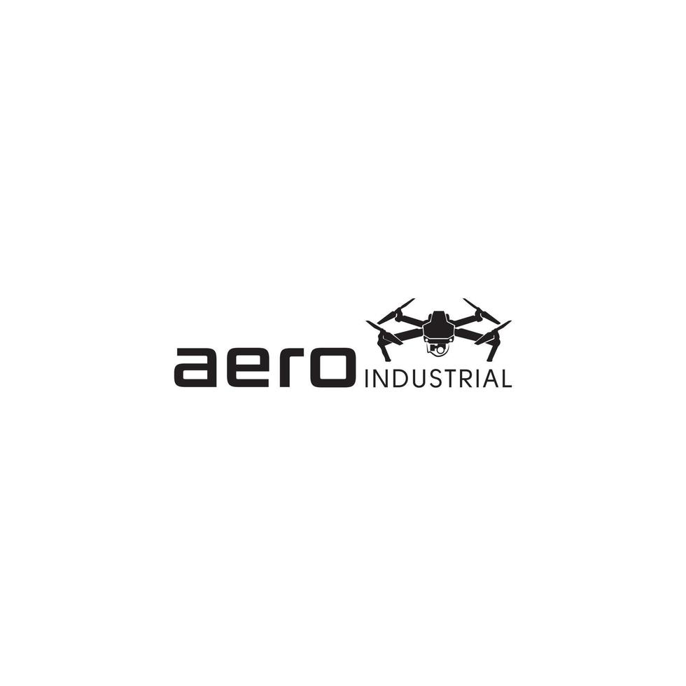 plantilla de diseño de logotipo de sitio web de tecnología o tecnología de drones vector