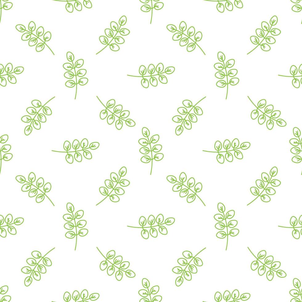 Cute Nature Coloring Book Seamless Vector Pattern Design