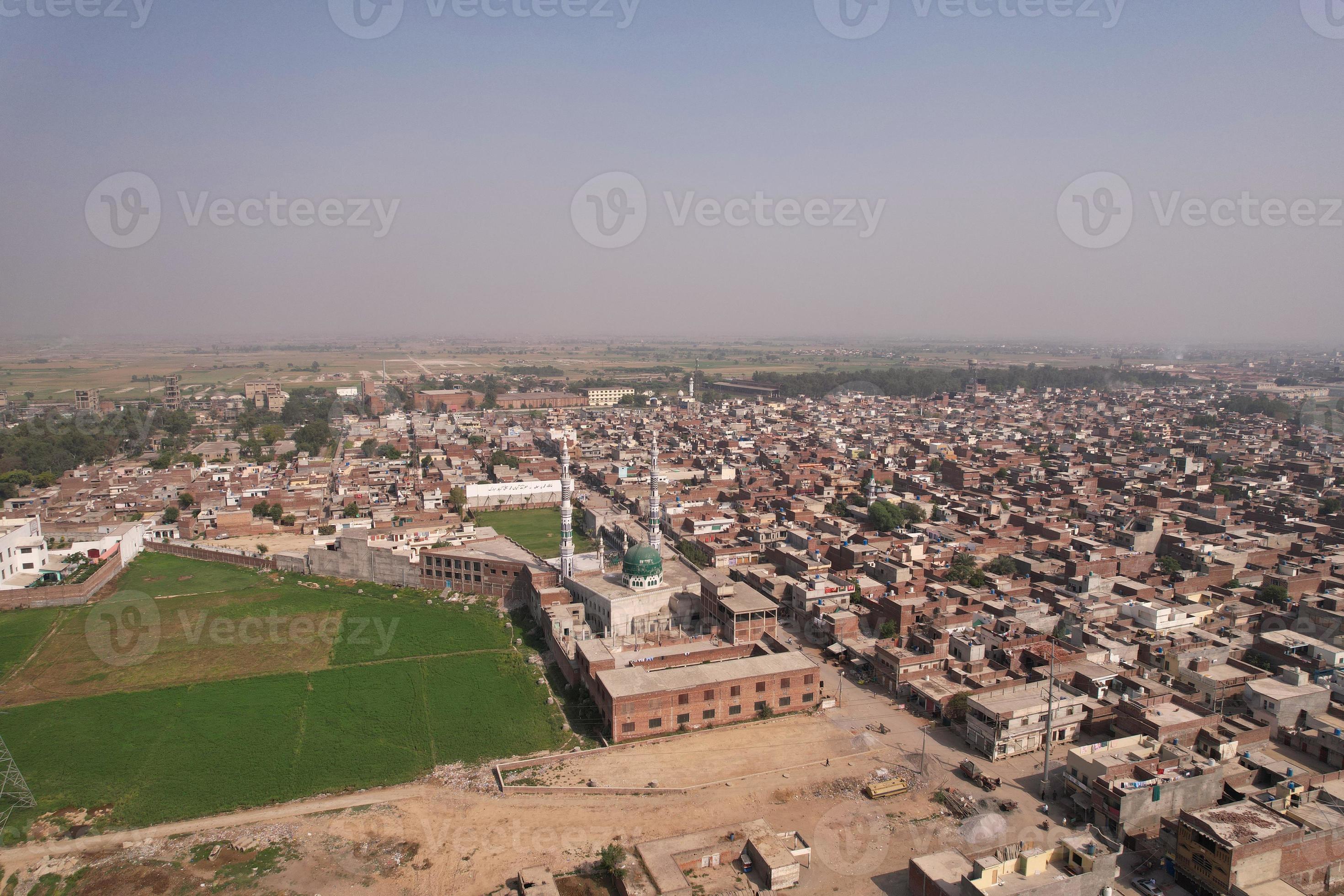 Aerial view of Kala Shah Kaku Village of Punjab Pakistan 10271473 Stock ...