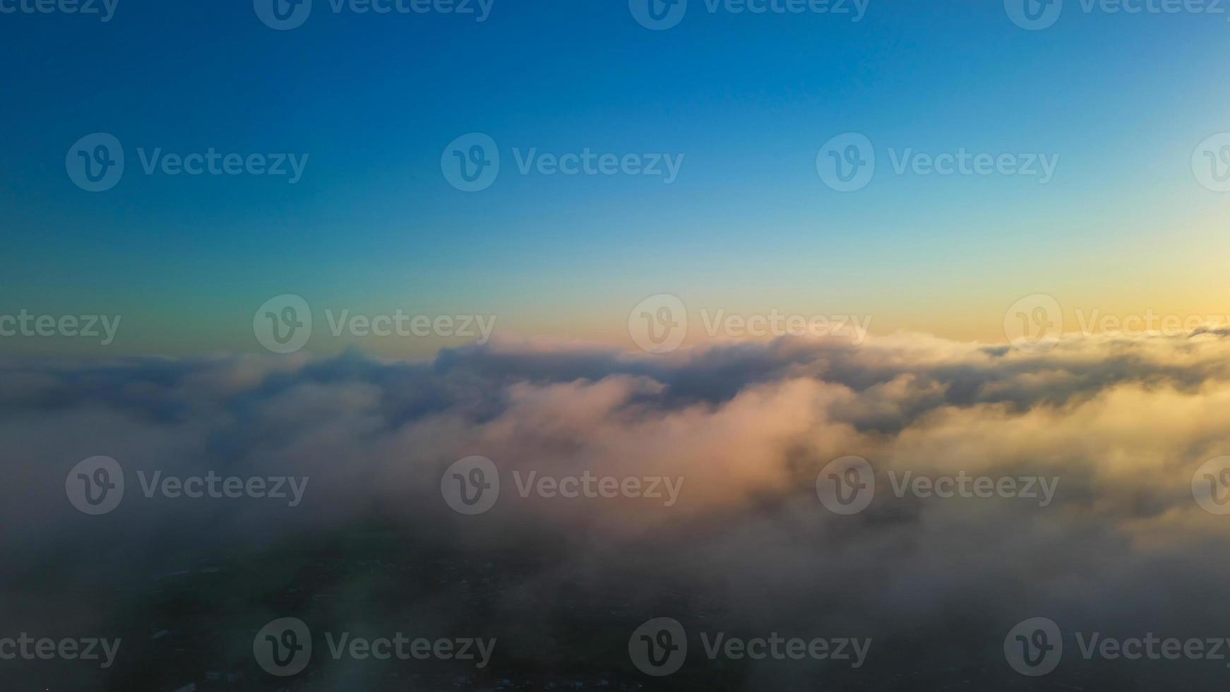 Dramatic Sky and Moving Clouds over Luton Town of England. British City photo