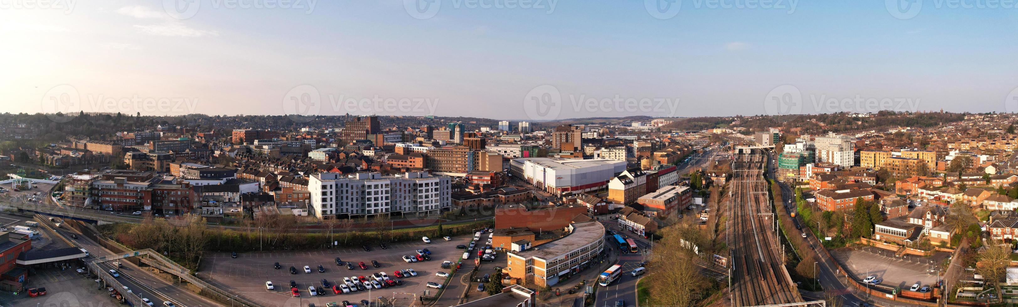 Most Beautiful Aerial Panoramic footage and High Angle View of England Great Britain, photo