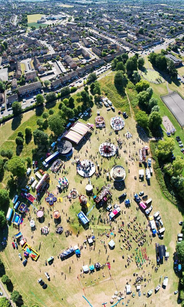 High Angle Footage and Panoramic Aerial Landscape Cityscape View of England Great Britain photo