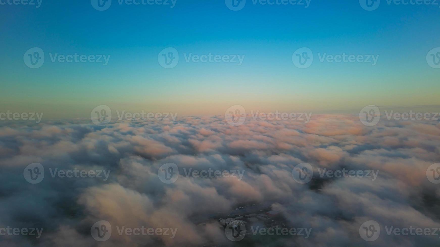 Dramatic Sky and Moving Clouds over Luton Town of England. British City photo