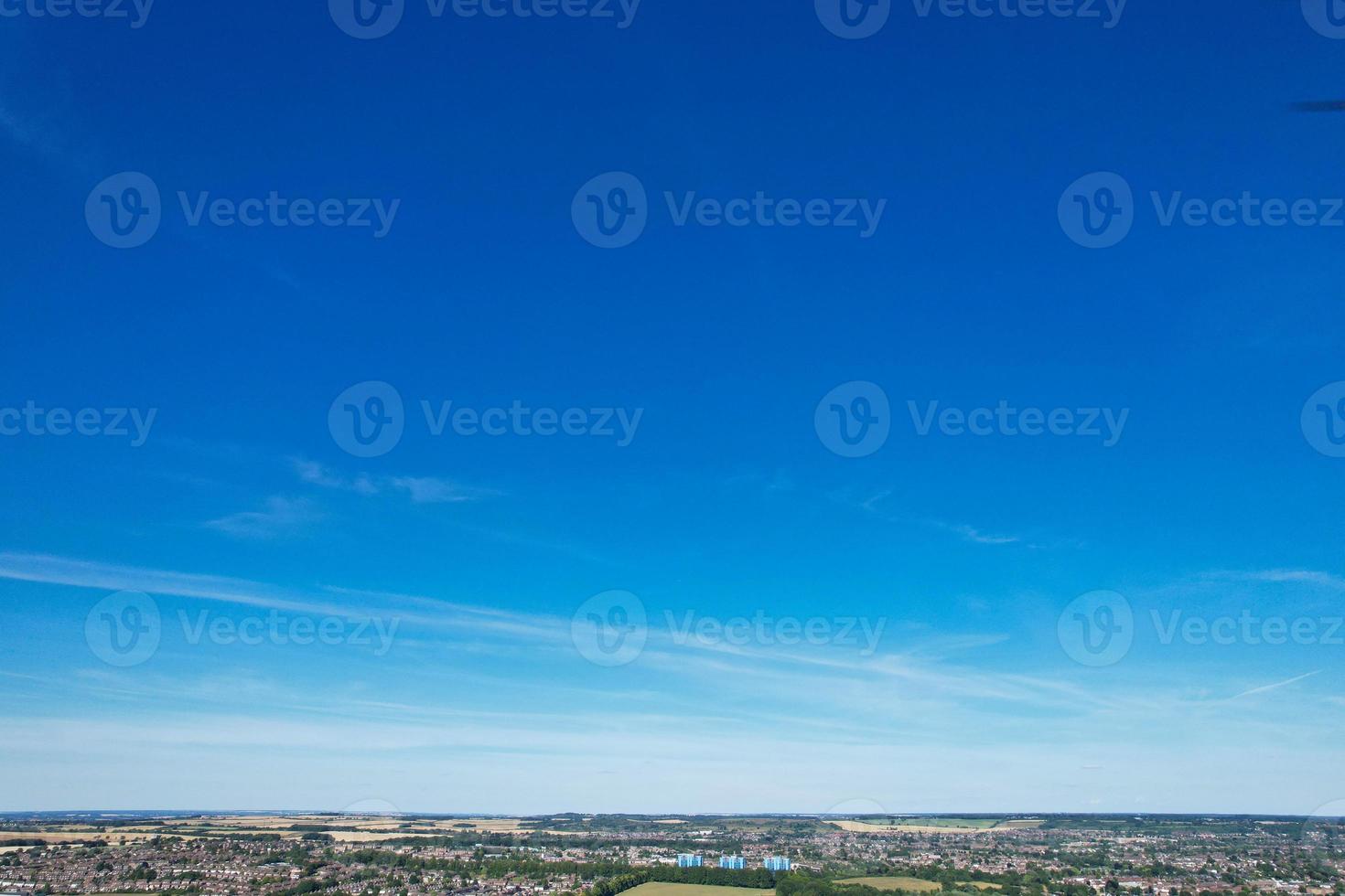Aerial footage by drone high angle view of London Luton City of England with Buildings photo