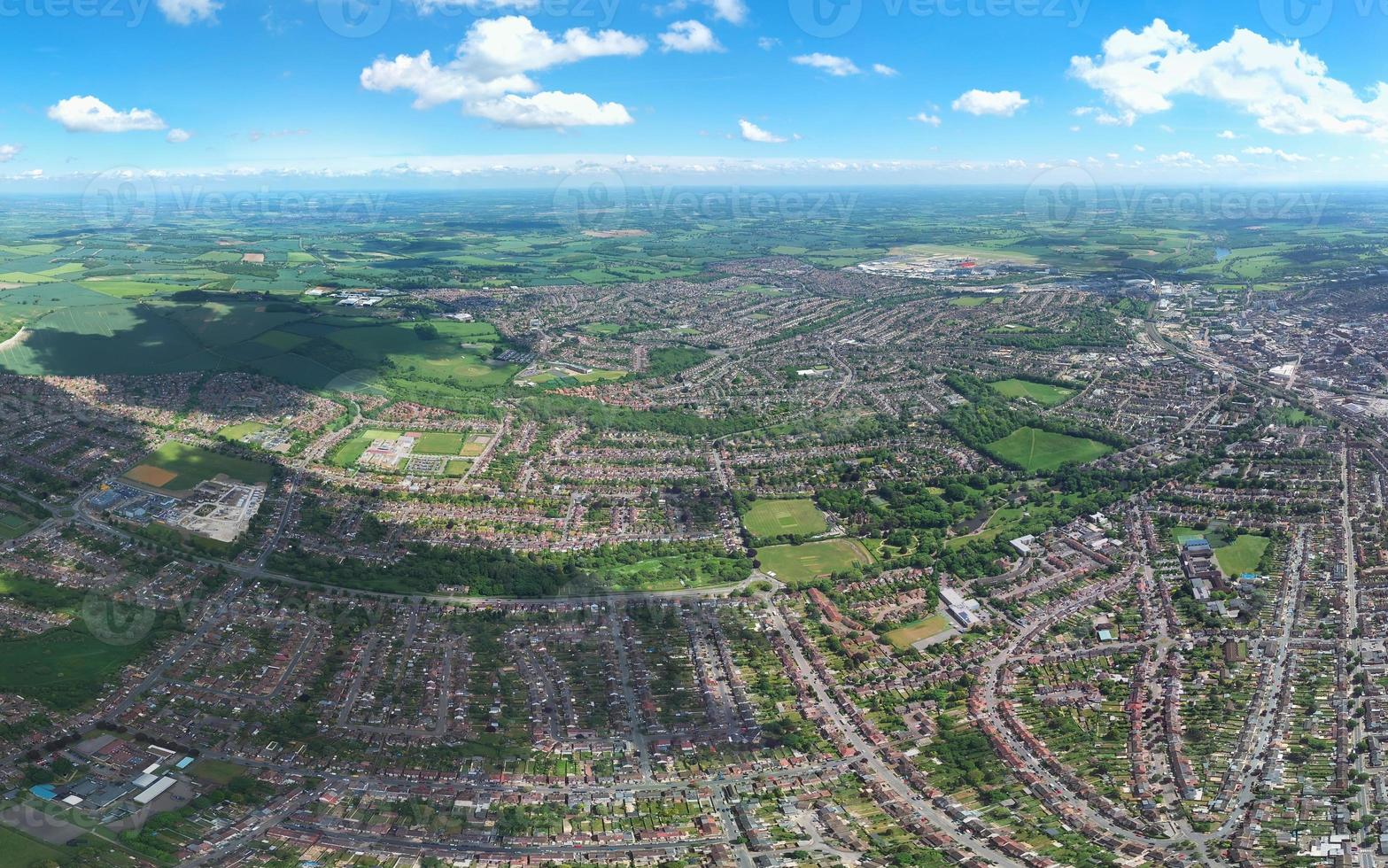 Most Beautiful Aerial Panoramic footage and High Angle View of England Great Britain, photo