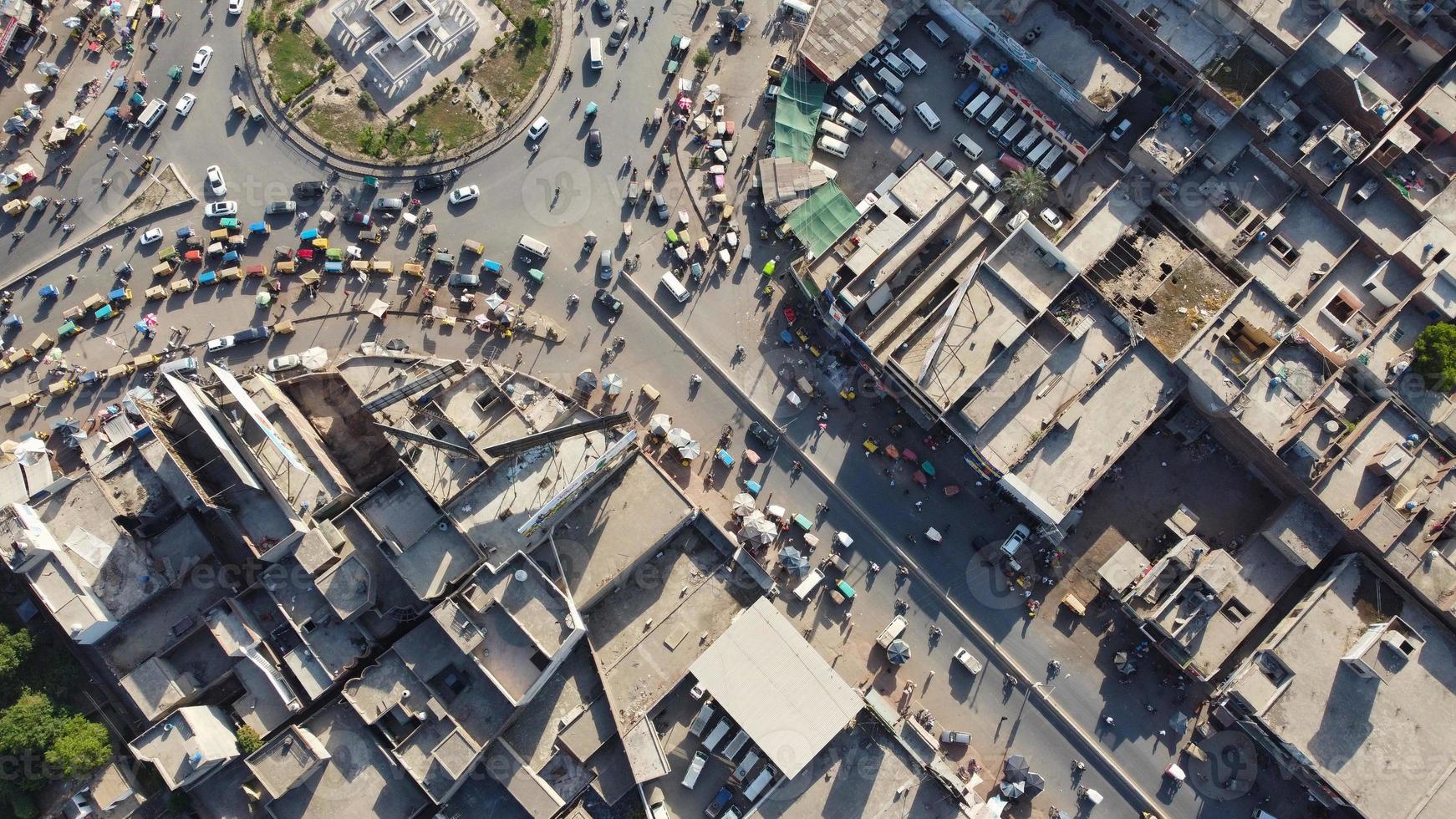 High Angle Aerial View of Sheikhupura City of Punjab Pakistan, Drone's Footage. Sheikhupura also known as Qila Sheikhupura, is a city in the Pakistani province of Punjab. photo