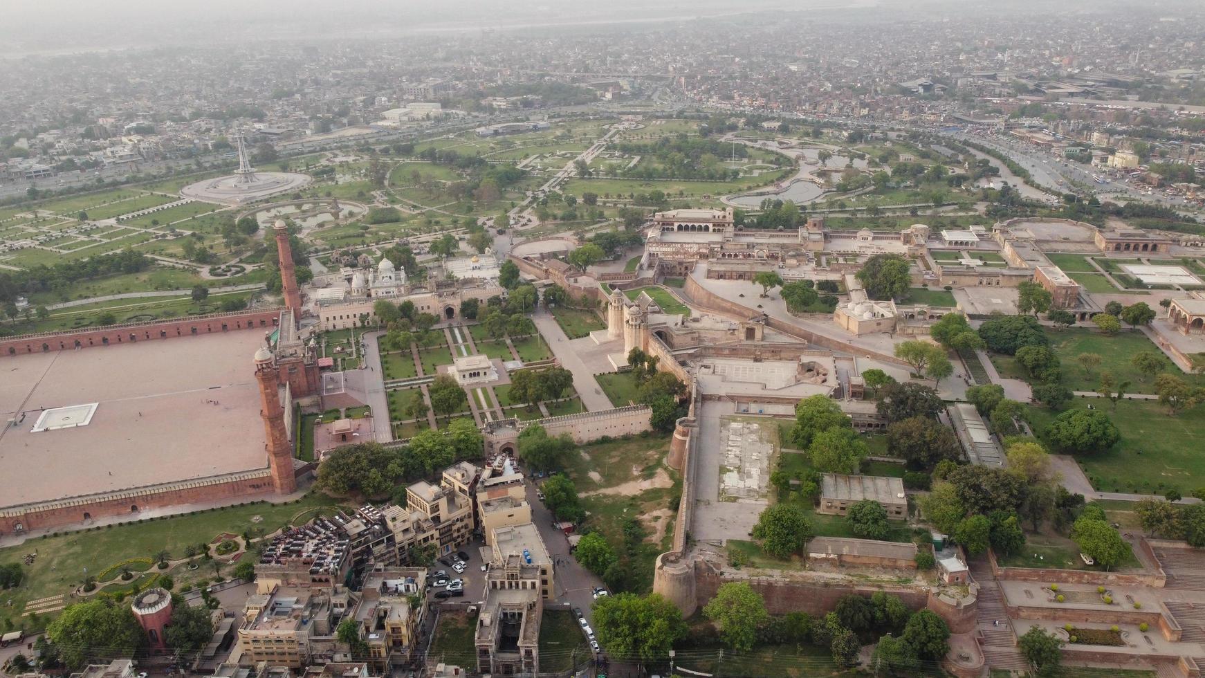 High Angle View of Lahore City and Traffic of Punjab Pakistan, Lahore is the capital of the Pakistani province of Punjab, is Pakistan's 2nd largest city after Karachi, photo