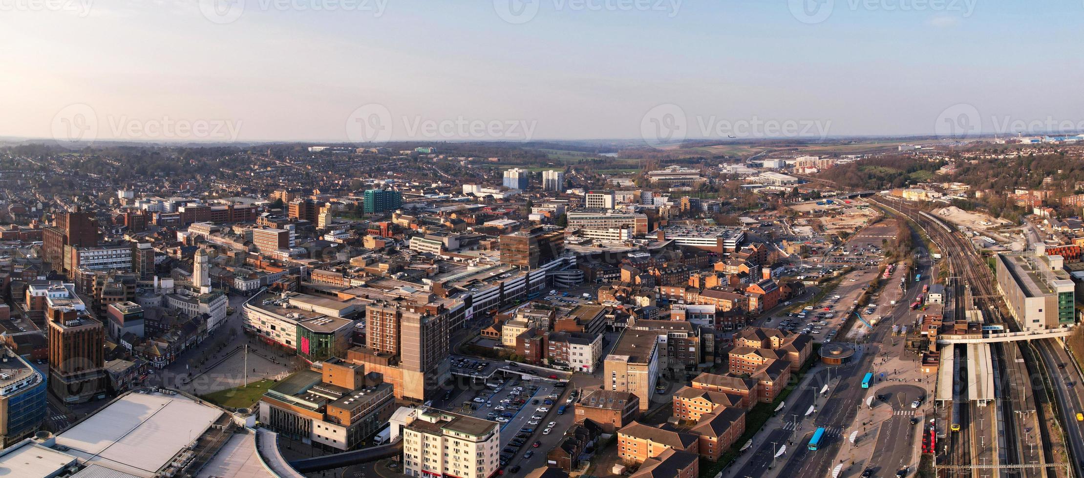 Most Beautiful Aerial Panoramic footage and High Angle View of England Great Britain, photo