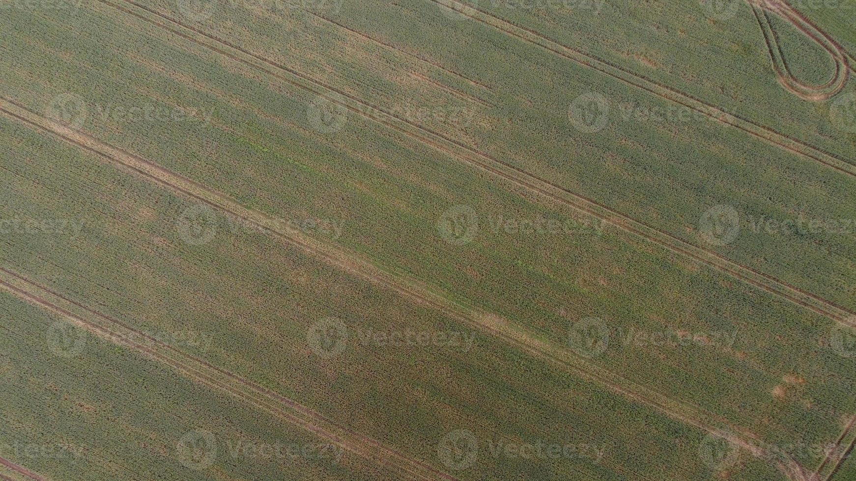 Aerial footage High Angle view of Green Energy natural Generators Sources of Wind turbines and solar panels Farms at England UK photo