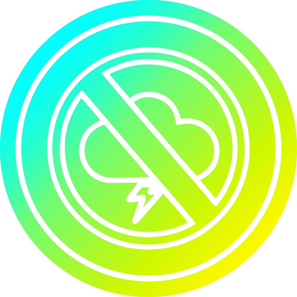 no storms circular in cold gradient spectrum vector