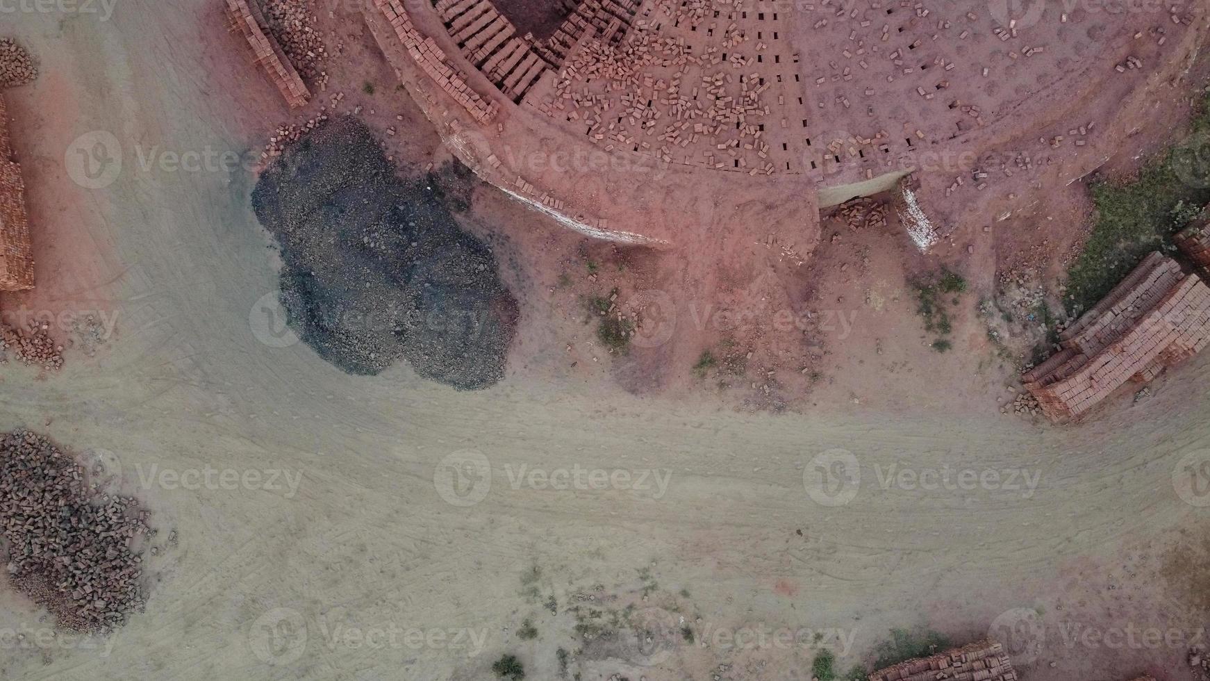 Aerial view of Kala Shah Kaku Village of Punjab Pakistan photo