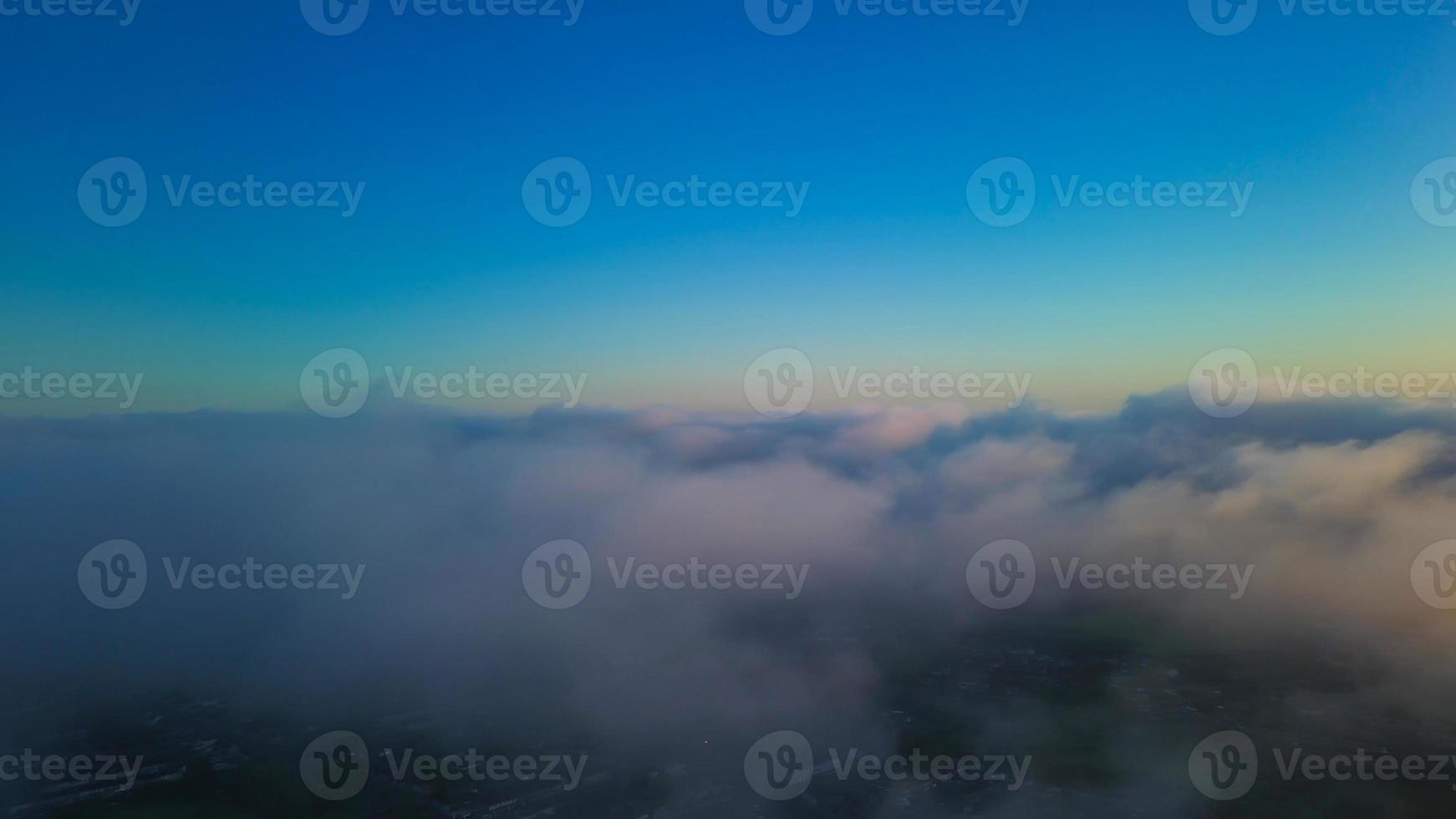 Dramatic Sky and Moving Clouds over Luton Town of England. British City photo