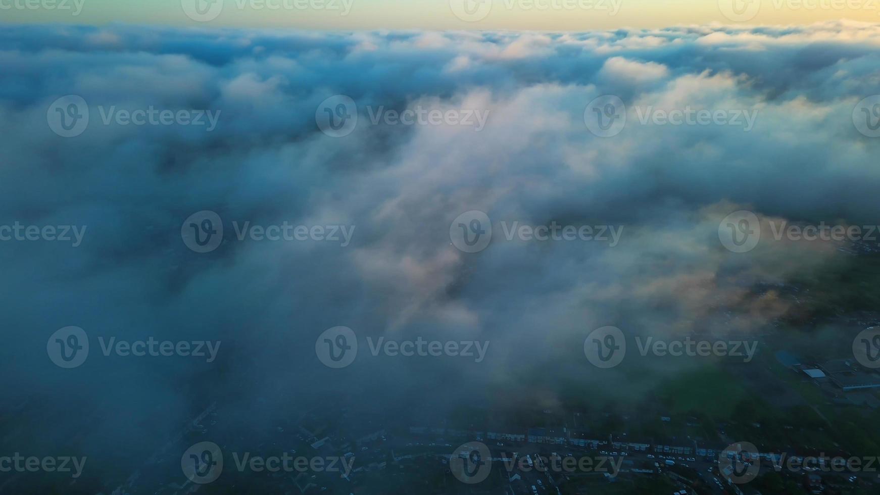 Dramatic Sky and Moving Clouds over Luton Town of England. British City photo