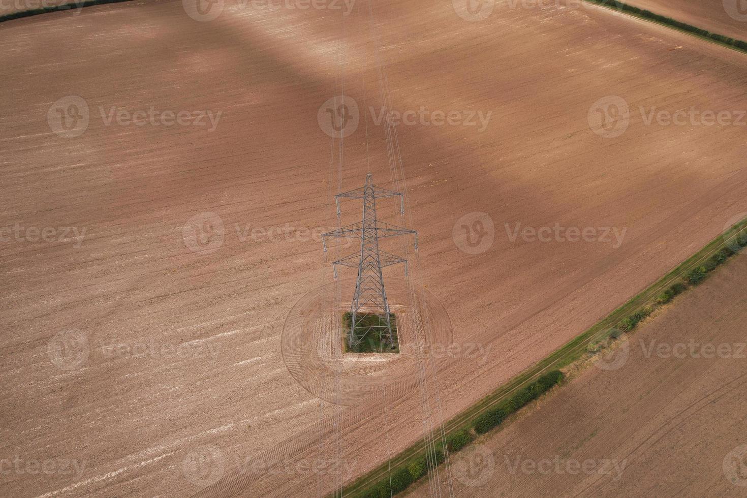 Aerial footage and high angle view of British Countryside, drone's footage photo