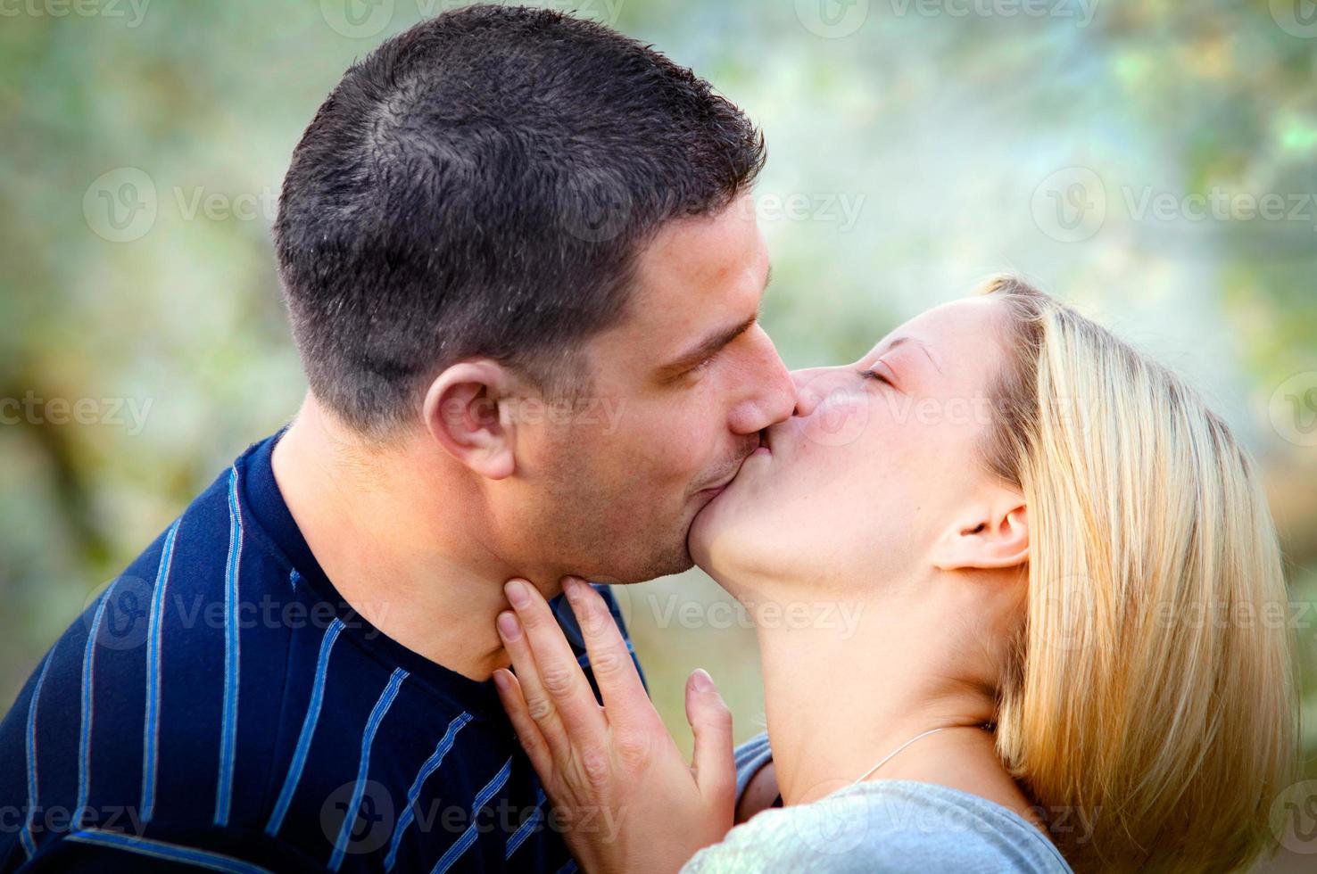 Love kissing couple photo