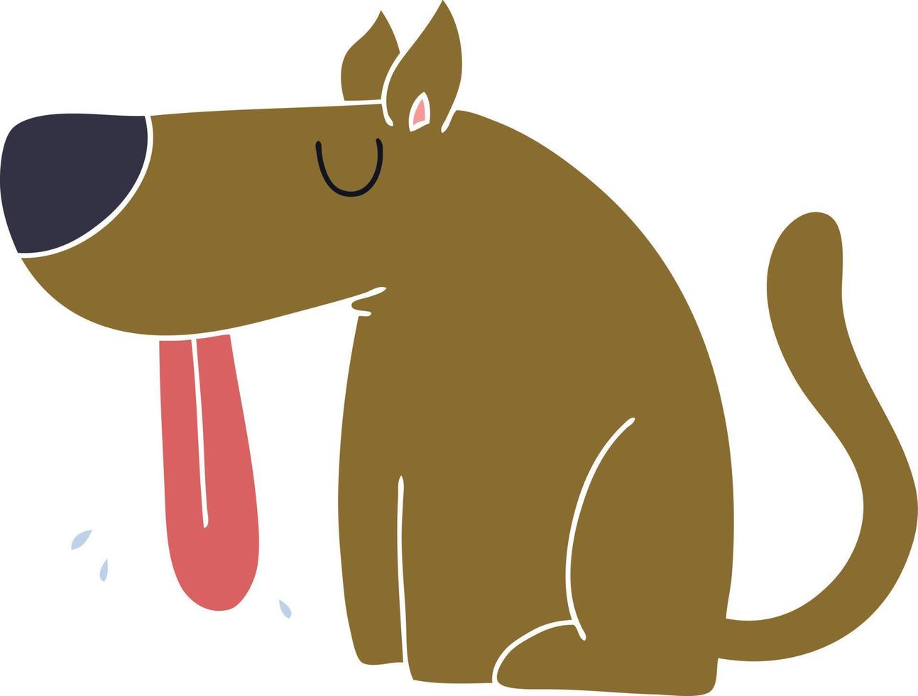 quirky hand drawn cartoon dog vector