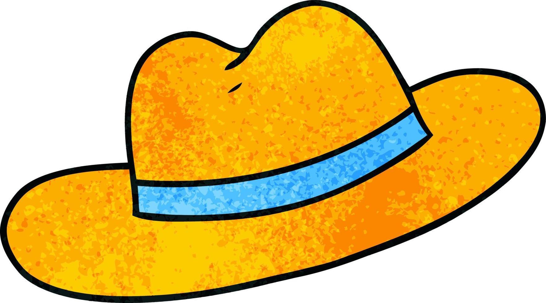 textured cartoon doodle of a hat vector