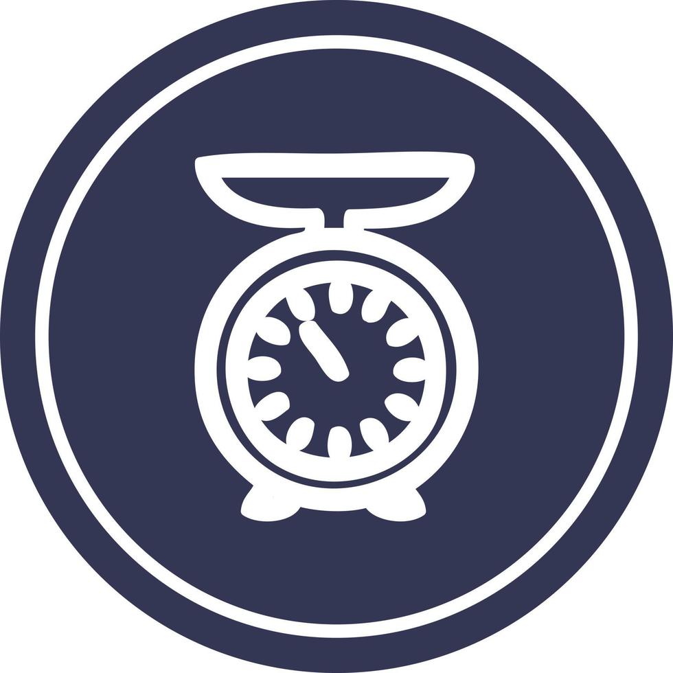 weighing scales circular icon vector