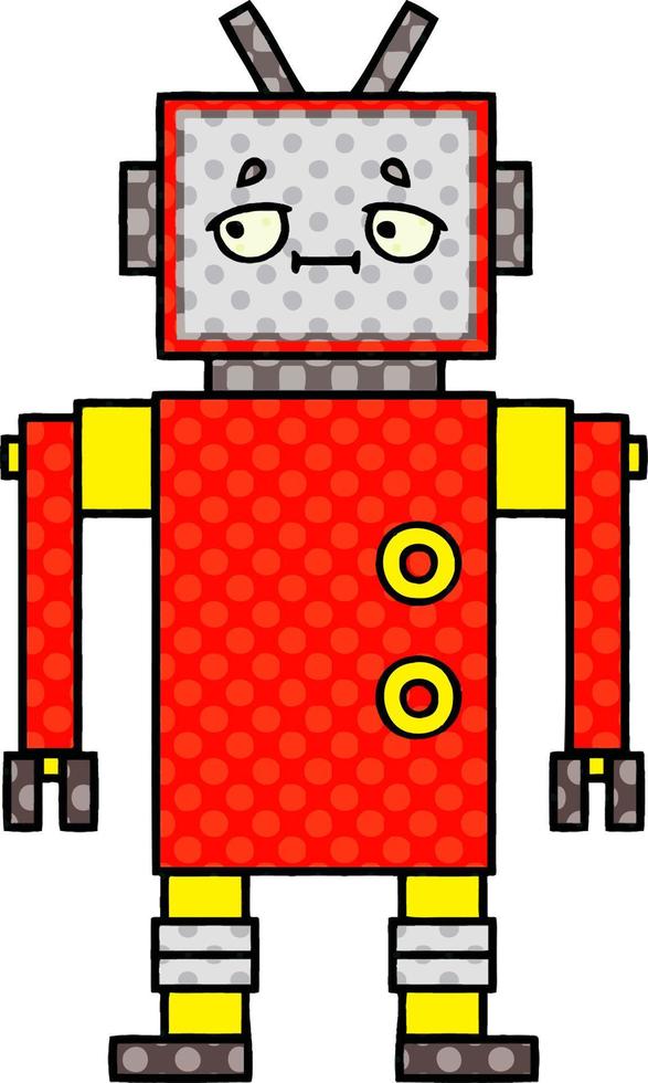 comic book style cartoon robot vector