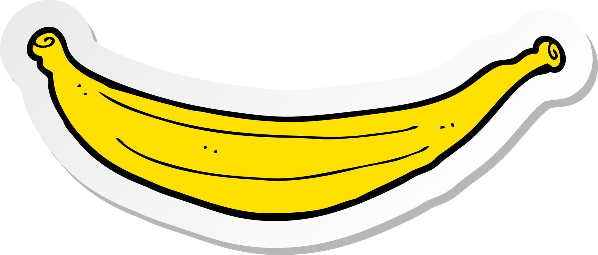sticker of a cartoon banana vector