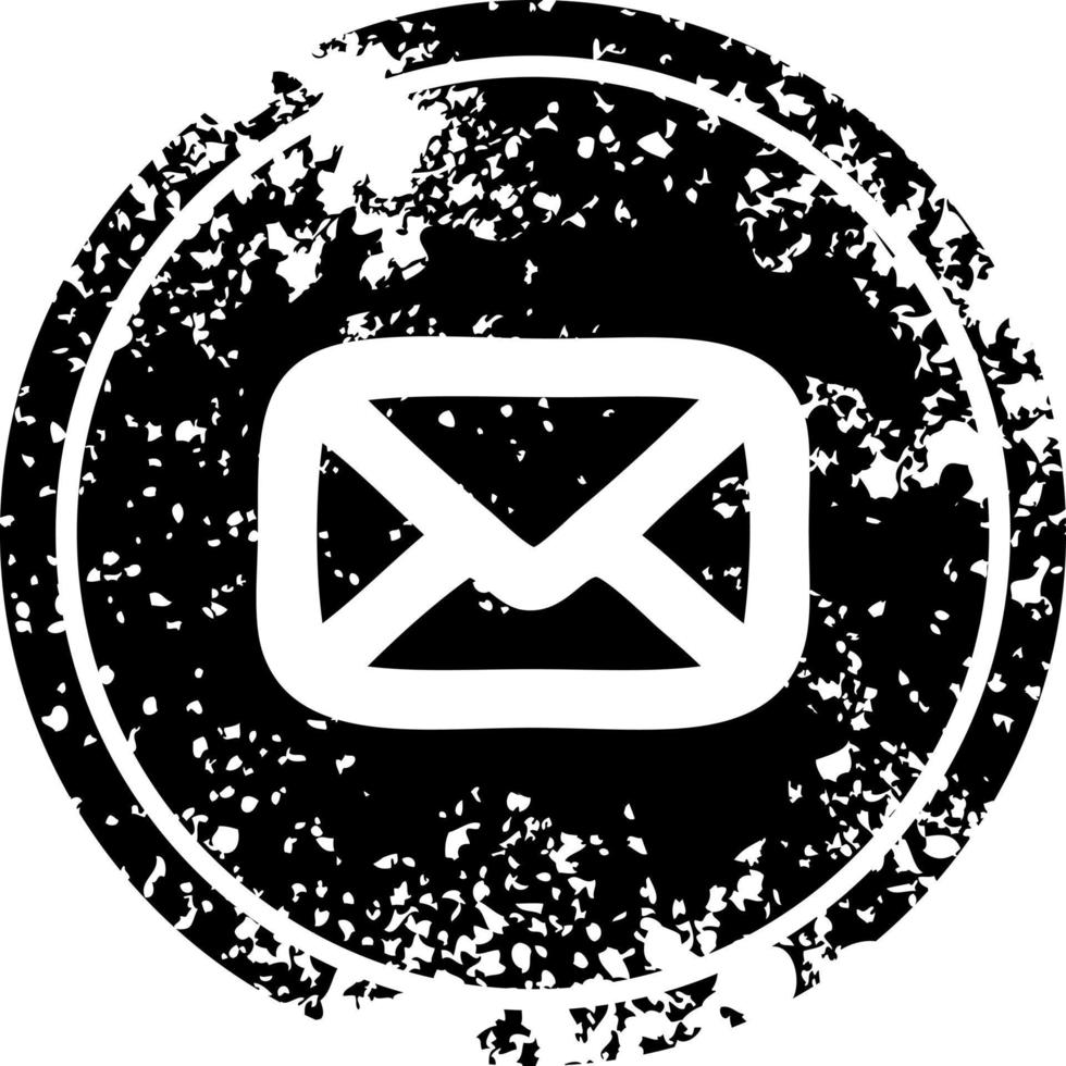 envelope letter distressed icon vector
