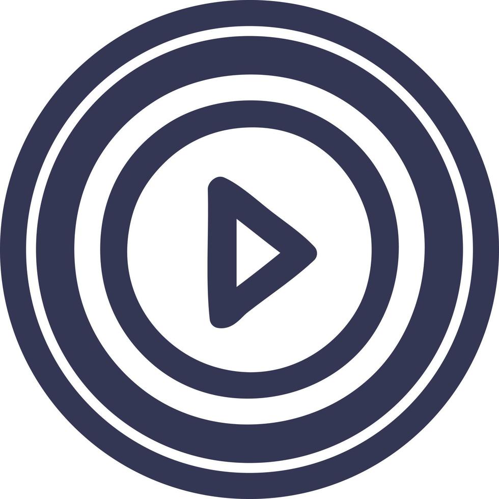 play button circular icon vector