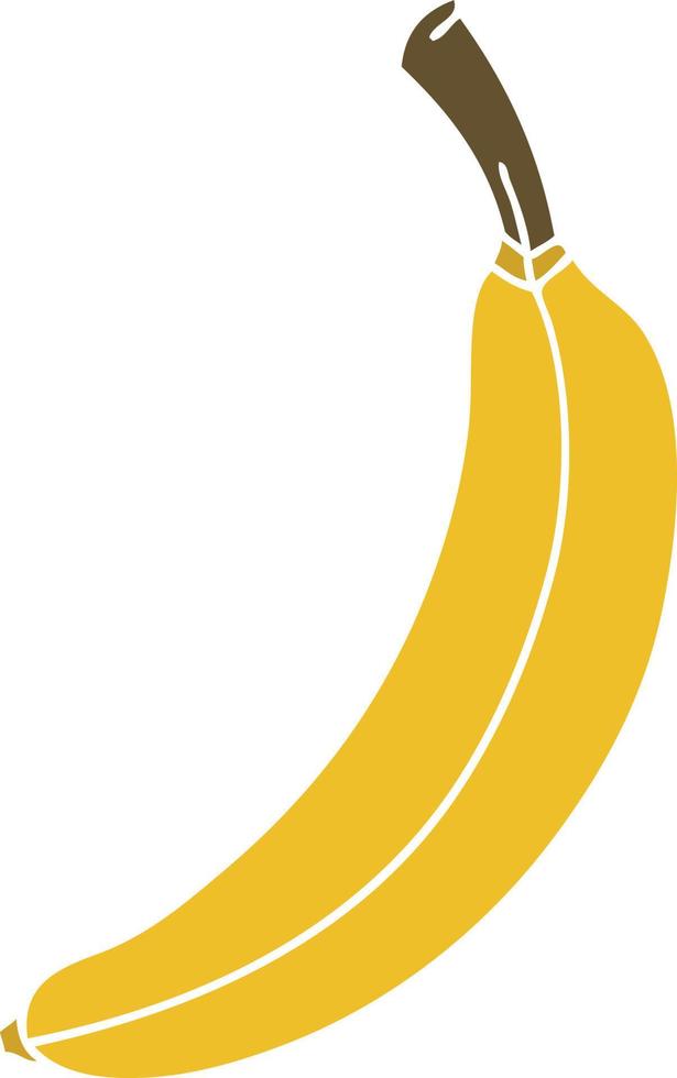 quirky hand drawn cartoon banana vector